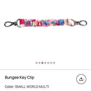 Lug Bungee Key Clip (NWT - Brand New) in Small World Multi 🩷 🌎